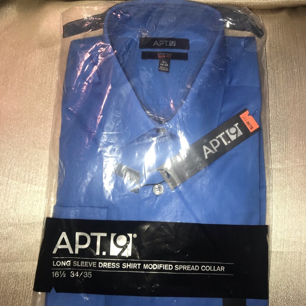 APT 9 Collared Long Sleeve Dress Shirt